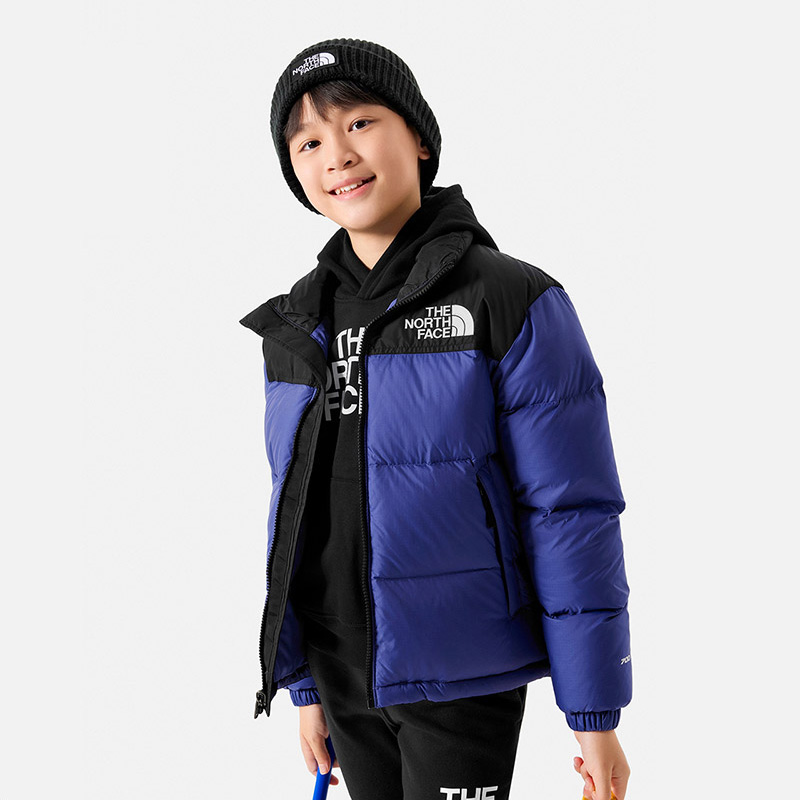 north face nuptse white and black